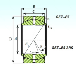 65 mm x 100 mm x 18 mm Bore Diameter (mm) ISB GEZ 34 ES Plain Bearings
